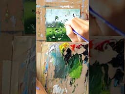 Painting raindrops in oil 🎨💕 #art #oilpainting #artshorts #artprocess