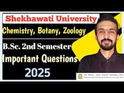 Shekhawati University | Bsc 2nd Semester Important Questions || By Dadhich Sir