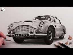 How to Draw a Realistic Car Narrated Drawing Tutorial: Aston Martin DB5