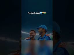 Trophy is back🩵🏆🇮🇳#india#icc#indiancricketteam #wc#championstrophy2025