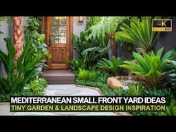 Mediterranean Small Front Yard Ideas | Tiny Garden & Landscape Design Inspiration