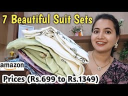 Amazon Cotton Kurta Set Haul , Printed Kurta Pant & Dupatta Sets | Neema's Corner