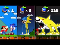 Super Mario Bros., But Sonic GROWING UP Strongest TRALALERO TRALALA with 999 Seed Powerups