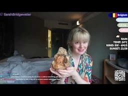 |LIVE| Belgium cycling! Girl Solo Europe tour! Cycling to the Swiss Alps | Day 64 |  !map !Saily #ad