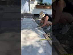 we finished rebuilding the cracked path for the front of our house (yard makeover)