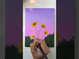 Easy flower painting/Acrylic painting for beginners