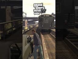Que pasa si nos subimos a un auto y viene el tren en cada GTA #gta #grandtheftauto #shorts