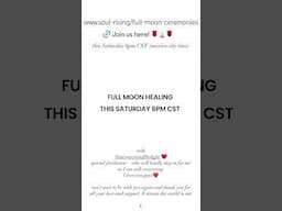 Full Moon Healing Ceremony today with DM Matt @mcwarriorofthelight47 💜💜💜6pm CST Eclipse Rebirth