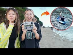 INTIP MEREKA MAIN KANO PAKAI DRONE!! KAGET MEREKA SAMPAI KECEBUR!!