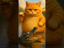 Gato divertido 😾🐊 #pets #funny #wildlife #shorts