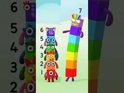 Numberblocks 7's Rainbow Blocks! 🌈 | Counting for Kids | @Numberblocks #shorts