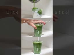 Lite Matcha Latte. Matcha 5g Water 30ml low-fat milk 120ml vanilla syrup 10ml