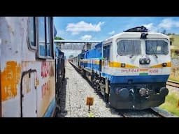 Crazy RIDE behind WDP-4D | Right next to locomotive | SOUNDS ASMR | Indian Railways