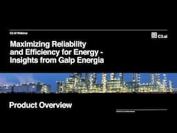 Maximizing Reliability and Efficiency for Energy: Insights from Galp Energia | Application Overview