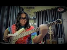 HEX NB505 Gloss Finish Ivory Headless Bass with Keng-Bassist @HOME