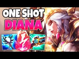 BUFFED ONE-SHOT DIANA WITH LUDEN'S (INSTANT DELETE) - League of Legends