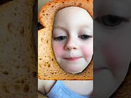 KAIA and the CLASSIC SNAPCHAT BREAD FILTER #shorts #funnykids #snapchatfilter #thetoytasticsisters