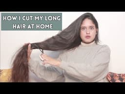 Giving My Long Hair a Haircut at Home Step by Step ✨| Anukriti Lamaniya.
