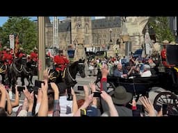 King and Queen Zipping by me in a Horse Drawn Carriage