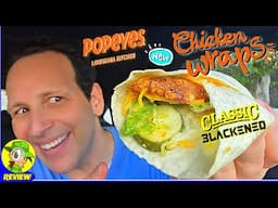 Popeyes® Classic Blackened Chicken Wrap Review ⚜️⚫🐔🌯 New Summer Snack! 🤩 Peep THIS Out! 🕵️‍♂️
