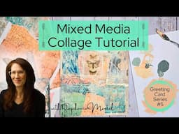 Mixed Media Collage Art Tutorial: Butterflies (Card #5)