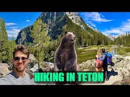 SHARING THE TRAIL WITH A BEAR IN GRAND TETON!!