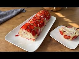 Erdbeerrolle No Bake einfach lecker 🍓❤️