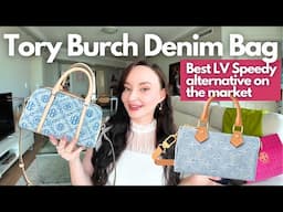 LV SPEEDY WHO?? Tory Burch Denim Barrel Bag Unboxing and first impressions