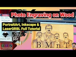 Photo Laser Engraving on Wood #woodengraving #diy #portraitart #laserengraving