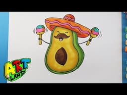 How to Draw a Cinco de Mayo Avocado