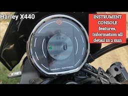 Harley Davidson X440 Instrument Console Explained All features & Information in Quick video | Hindi