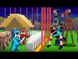 ALDEA SEGURA vs Los Monstruos MÁS TERRORÍFICOS en Minecraft