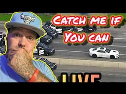 Live, reacting to crazy chases and kicking it with the viewers