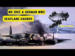 Diving a German WWII seaplane harbor. 5 German Luftwaffe airplanes sunk here. Underwater explore.