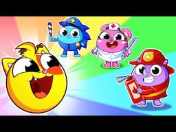 Learn Colors with Occupations Song🌈Rainbow Jobs | Kids Songs 😻🐨🐰🦁And Nursery Rhymes by Baby Zoo