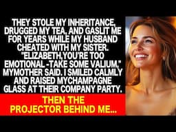 They stole inheritance, drugged me, husband cheated with sister. I raised champagne. Then projector.