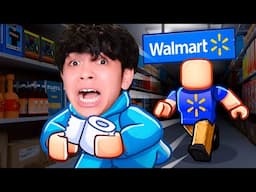 OVERNIGHT at WALMART in Roblox?! (KICKED OUT)