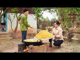 Fried Rice Recipe & Eat With The Village Children | Let's Enjoy Delicious Fried Rice