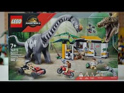 LEGO Jurassic World Rebirth 76973 Raptor & Titanosaurus Tracking Mission Speed Build