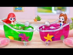 Satisfying Mermaid Jelly Pool💦How To Make Miniature Disney Princess Jelly Cake Decorating💦