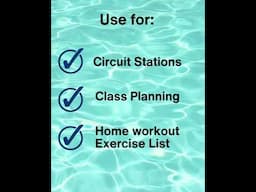 30 Frisbee Pool Exercises!  Printables & Exercise Library