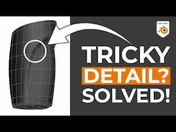Subd Hard Surface Modeling - Dealing With "Tricky" Details (Blender Tutorial)