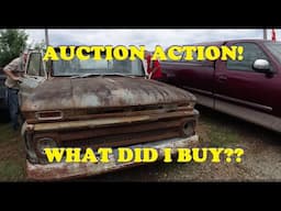 Auction Action-What did I buy? Tiny Home stuff score! Trucks, Trailers, ATVs