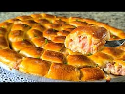 O MELHOR SALGADO de PRESUNTO E QUEIJO fica DELICIOSO massa ECONÔMICA