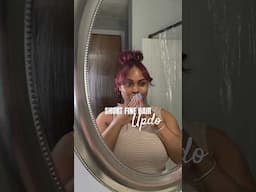 A cute messy bun updo on a weighed down silk press. For Short fine hair!