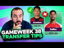 BEST FPL PICKS FOR FINAL WEEK 🔥 | FPL TRANSFER TIPS GAMEWEEK 38