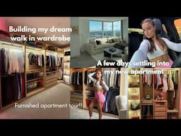 A FEW DAYS SETTLING INTO MY NEW APARTMENT |building my dream walk in wardrobe, glutes sesh + updates