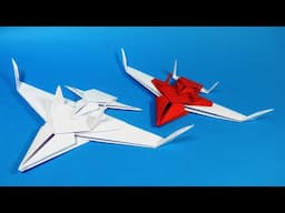 How to make origami fighter plane  DIY paper airplane