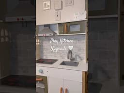 Play Kitchen Upgrade 🤍 #diy #playkitchen #christmas #christmasdiy