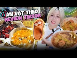 Ăn vặt theo review TikTok: mì cay Xíu, bánh mây,...MisThy gửi tín hiệu vì "bị ép" ăn dép!?